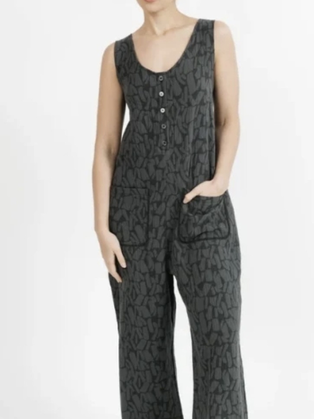 Smash+Tess Wesley romper in Stormy Grey